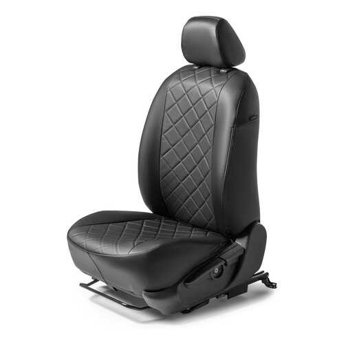 Авточехлы Rival Ромб (спинка 40Ravon R4 седан , эко-кожа, черные, SC.1002.2 в Газпромнефть