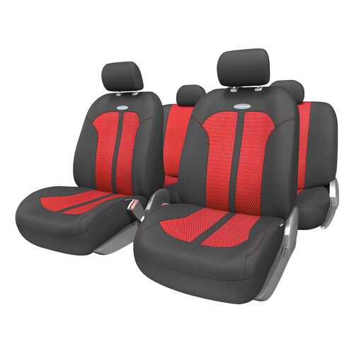 Комплект чехлов на сиденья Autoprofi Selection SEL-1105 BK/RD (M) в Газпромнефть
