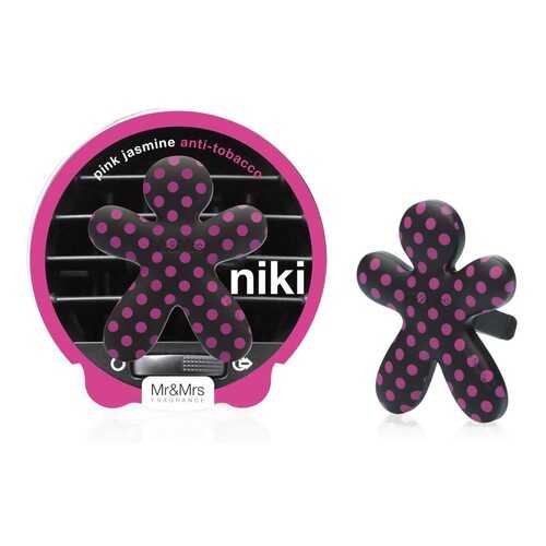 Аромадифузор для автомобиля Mr&Mrs Fragrance NIKI Антитабак PINK JASMINE (Черный с розовым в Газпромнефть