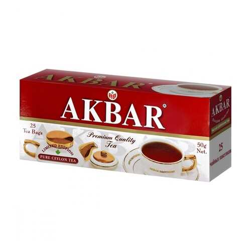 Чай Akbar Limited Edition черный 25 пакетиков в Газпромнефть