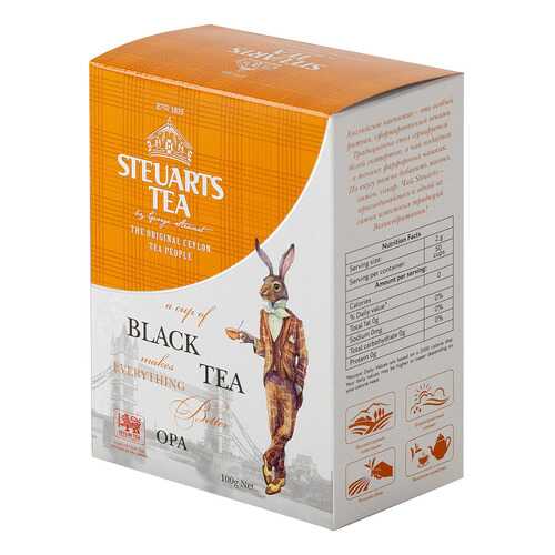 Чай черный листовой Steuarts black tea OPA 100 гр в Газпромнефть