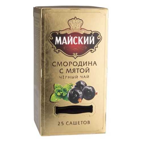 Чай черный Майский cмородина с мятой 25 пакетиков в Газпромнефть