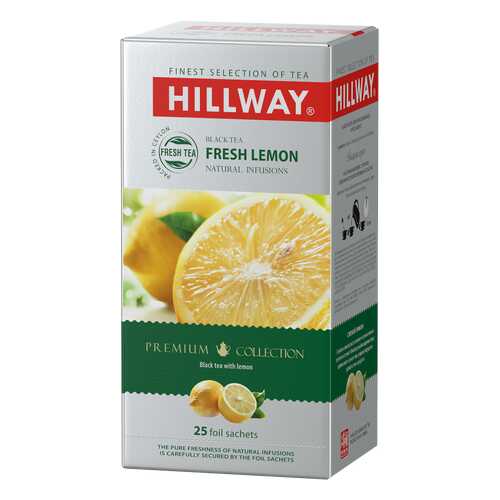 Чай черный с лимоном и лемонграссом FRESH LEMON т.з. HILLWAY в сашетах 1,5г*25*12 (С) в Газпромнефть