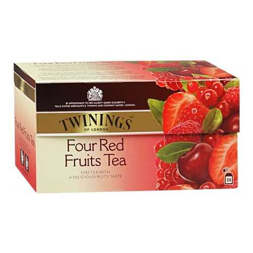 Чай черный Twinings четыре красные ягоды 25 пакетиков в Газпромнефть