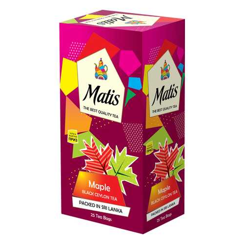 Чай черный в пакетиках для чашки Матис Maple 25*2 г в Газпромнефть