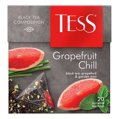 Чай черный в пирамидках Tess Grapefruit Chill 20 пакетиков в Газпромнефть