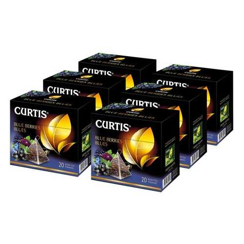 Чай Curtis Blue Berries Blues, чёрный с добавками, 20 пирамидок х 6 упаковок в Газпромнефть