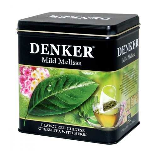 Чай Denker Mild Melissa зеленый с добавками 25 пирамидок в Газпромнефть