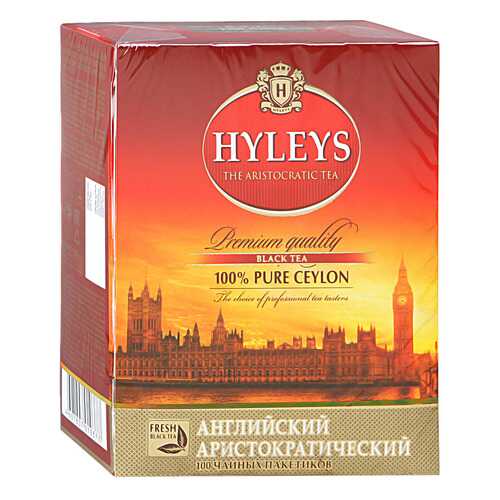 Чай Hyleys английский аристократический черный байховый цейлонский 100 пакетиков в Газпромнефть