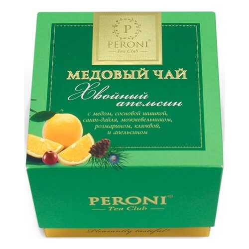Чай Peroni Медовый чай. Хвойный апельсин, чёрный листовой с добавками, 45 гр в Газпромнефть