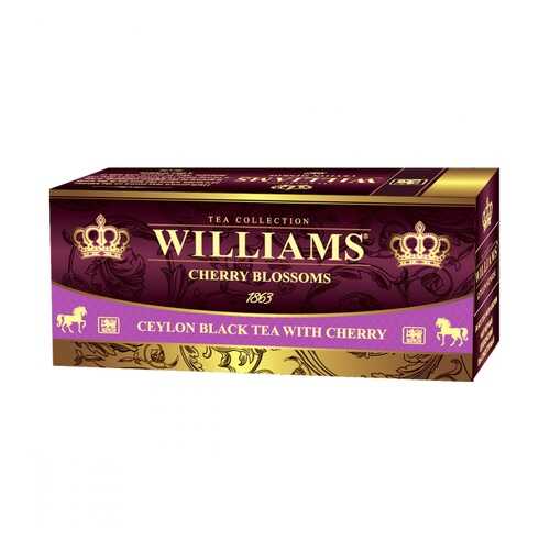 Чай Williams Cherry Blossoms черный с добавками 25 пакетиков в Газпромнефть