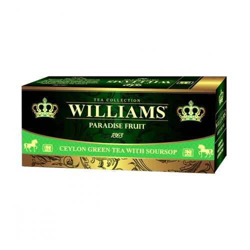 Чай Williams Paradise Fruit зеленый с добавками 25 пакетиков в Газпромнефть