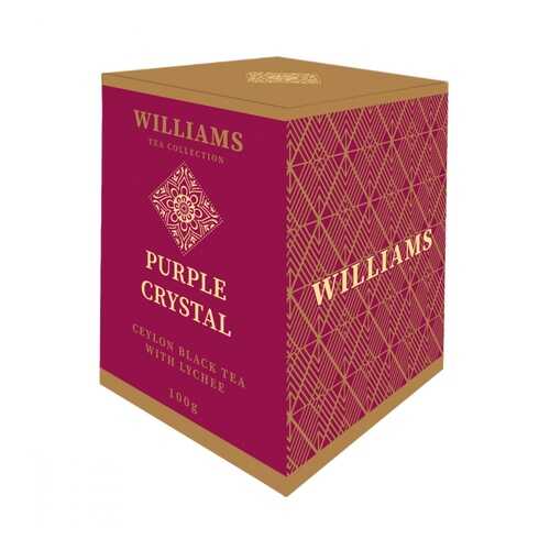 Чай Williams Purple Crystal черный с лепестками сафлора и ароматом личи 100 г в Газпромнефть