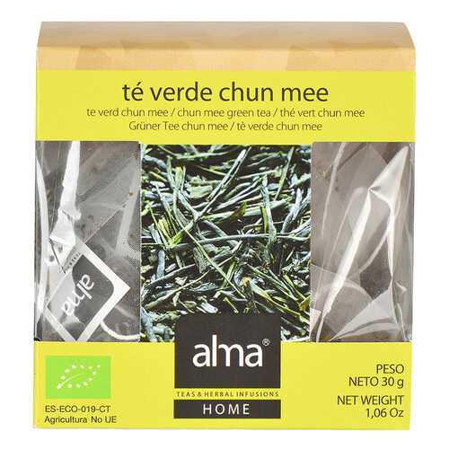 Чай зеленый Alma Home Organic Чунь Ми COFFEE-CENTER S.L. 15*2 г в Газпромнефть