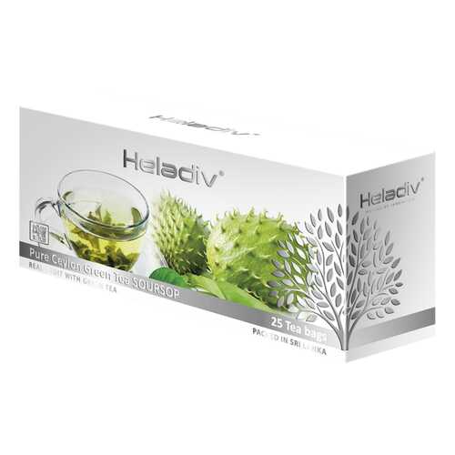 Чай зеленый пакетированный Heladiv GT soursop green tea 25 пакетиков в Газпромнефть