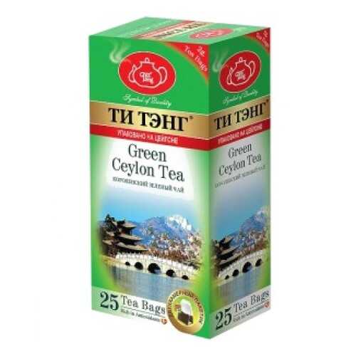 Чай зеленый в пакетиках для чашки Ти Тэнг Green Ceylon Tea 25*2 г в Газпромнефть