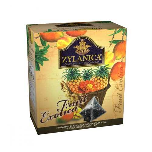 Чай Zylanica Fruit Exotica черный с ананасом манго лепестками календулы 20 пирамидок в Газпромнефть