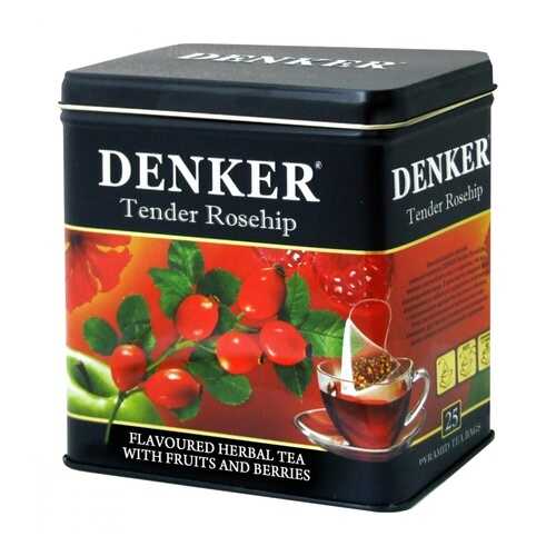 Чайный напиток Denker Tender Rosehip травяной 25 пирамидок в Газпромнефть