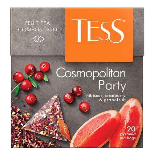 Чайный напиток в пирамидках Tess Cosmopolitan Party 20 пакетиков в Газпромнефть