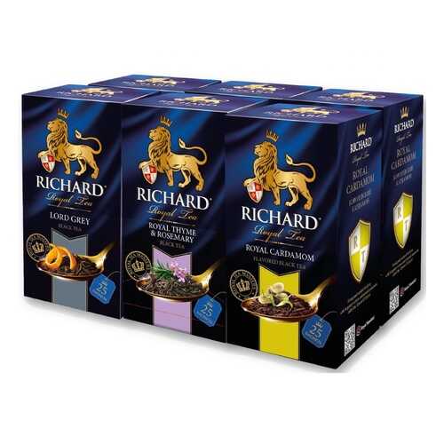 Набор чая Richard Lord Grey, Ryal Thyme & Rosemary, Royal Cardamom 6*25 сашетов в Газпромнефть