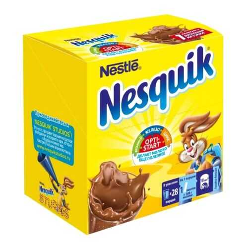 Какао-напиток NESQUIK OPTI-START быстрорастворимый 28 пакетиков в Газпромнефть