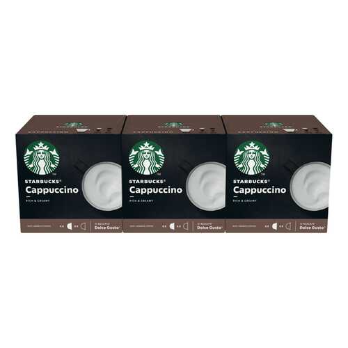 Капсулы STARBUCKS Cappuccino смесь молочная и кофе для системы Nescafe Dolce Gusto, 12 шт. в Газпромнефть