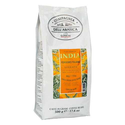Кофе Compagnia DellArabica India Monsooned Malabar в зёрнах 500 г в Газпромнефть
