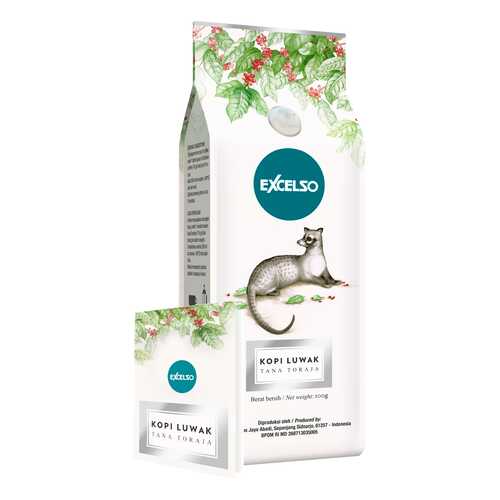 Кофе Excelso обжаренный в зерне Kopi Luwak tana toraja 100 г в Газпромнефть