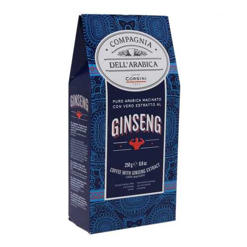 Кофе молотый DellArabica Puro Arabica Con Estrarro Al Ginseng в Газпромнефть