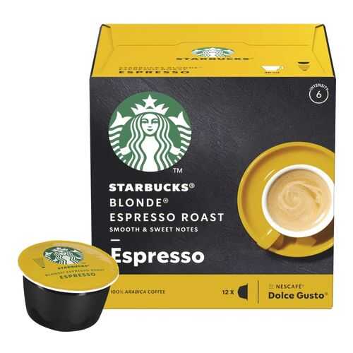 Кофе в капсулах Starbucks Blonde Espresso Roast для Nescafe Dolce Gusto 12 шт в Газпромнефть