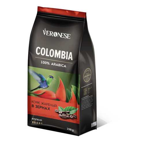 Кофе в зернах Veronese Colombia 200 г в Газпромнефть