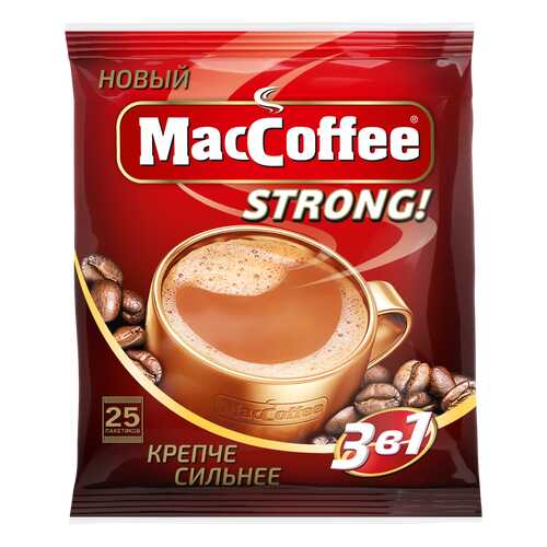 Напиток кофейный растворимый т.з. MacCoffee (3 в 1) Strong, м/уп 16г*25*20 блок в Газпромнефть