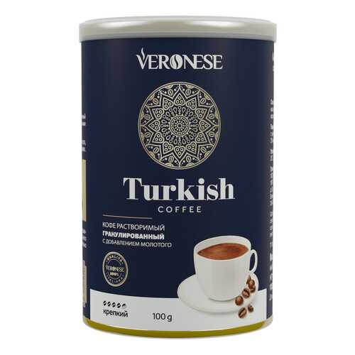 Растворимый гранулированный кофе Veronese Turkish с добавлением молотого 100 г в Газпромнефть