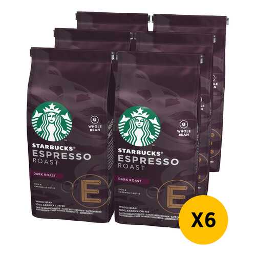 STARBUCKS Dark Esrpesso Roast кофе в зернах 6 штук по 200г в Газпромнефть