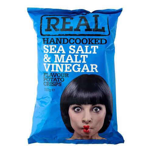 Чипсы картофельные Real с морской солью и уксусом 150 г в Газпромнефть