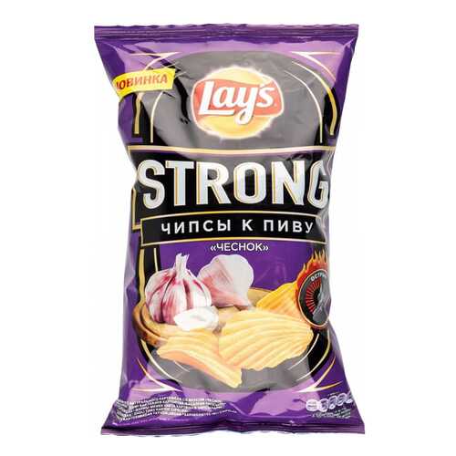 Чипсы Lays strong картофельные чеснок 145 г в Газпромнефть