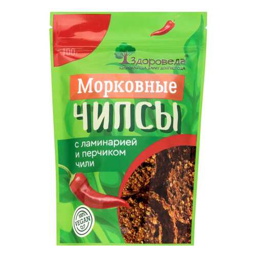 Чипсы морковные Здороведа с ламинарией и перчиком чили 100 г в Газпромнефть