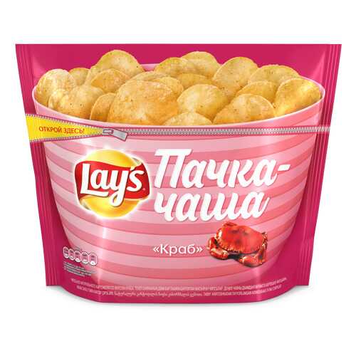 Картофельные чипсы Lays краб 240 г в Газпромнефть