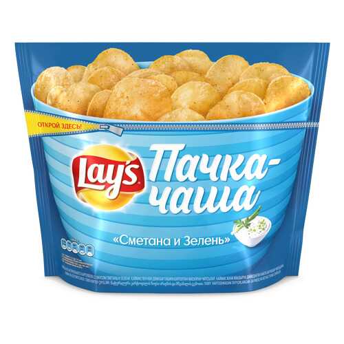 Картофельные чипсы Lays сметана и зелень 240 г в Газпромнефть