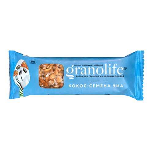 Батончик-гранола Granolife кокос семена чиа в Газпромнефть