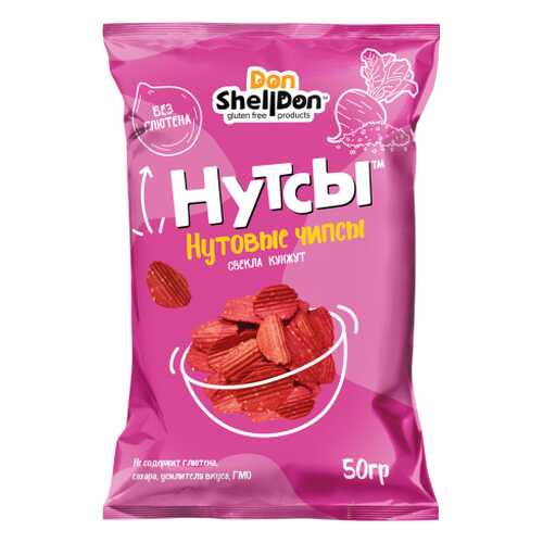 Чипсы Don Shelldon Нутсы нутовые со вкусом свеклы и кунжута 50 г в Газпромнефть
