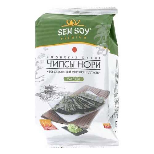 Чипсы нори wasabi Sen Soy из морской капусты 4.5 г в Газпромнефть
