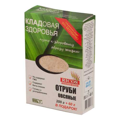 Отруби овсяные Ricos natural 200 г в Газпромнефть