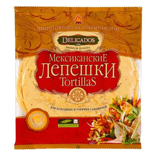 Лепешки Delicados tortillas мексиканские для сандвичей пшеничные сырные 6 штук в Газпромнефть