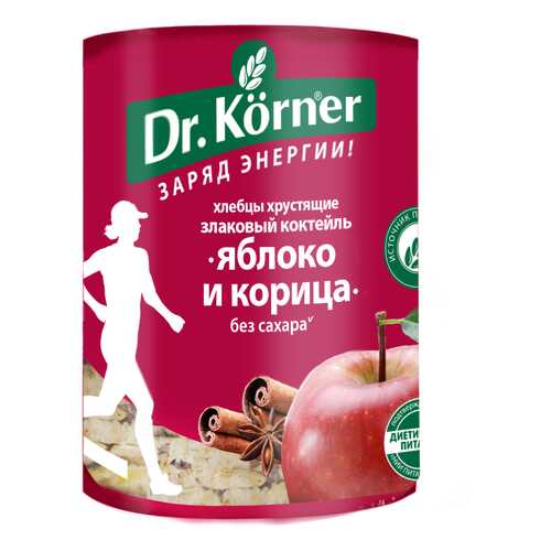 Хлебцы Dr.Korner злаковый коктейль яблочный с корицей 90 г в Газпромнефть