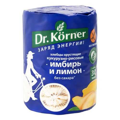 Хлебцы хрустящие Dr.Korner кукурузно-рисовые имбирь и лимон 90 г в Газпромнефть