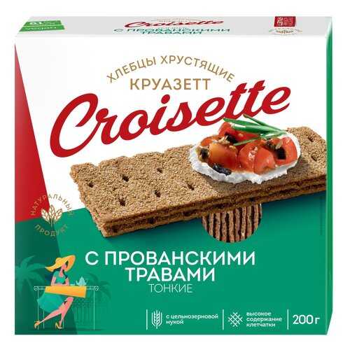 Хлебцы Круазетт тонкие ржано-пшеничные с прованскими травами 200 г в Газпромнефть