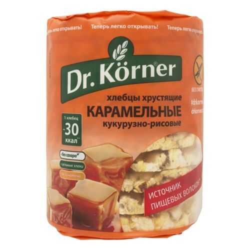 Хлебцы кукурузно-рисовые Dr.Korner карамельные без глютена 90 г в Газпромнефть