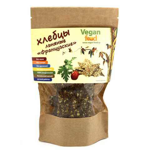 Хлебцы льняные Vegan-food французские 100 г в Газпромнефть