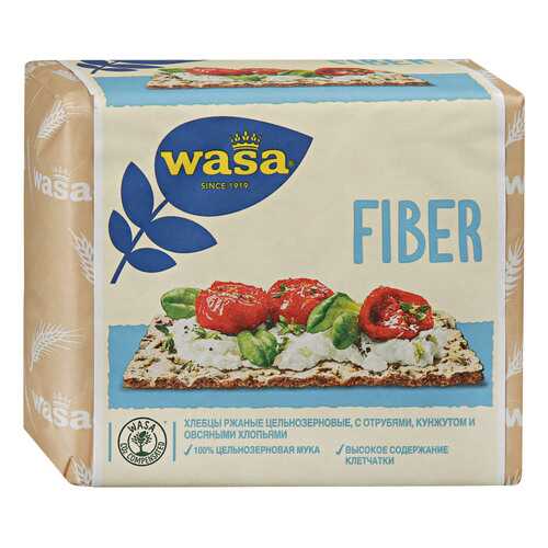 Хлебцы Wasa Fiber ржаные с пшеничными отрубями кунжутом и овсяными хлопьями 230 г в Газпромнефть